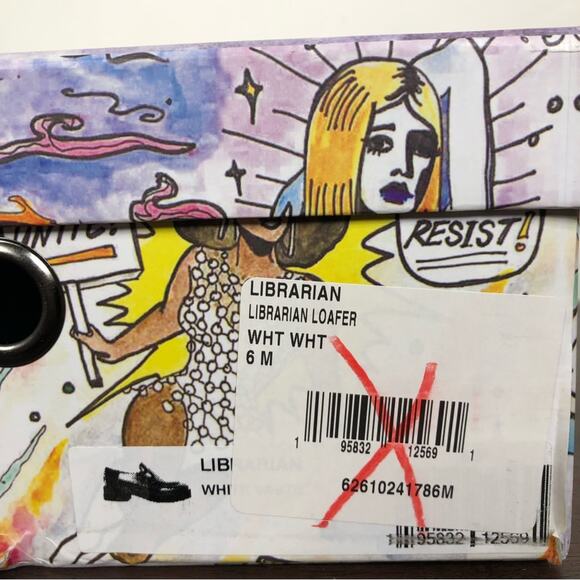 NEW Jeffrey Campbell White Leather Librarian Loafer Women's Size 6 - Picture 10 of 11